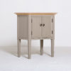 Elegant, pedestal cabinet, mink, angled