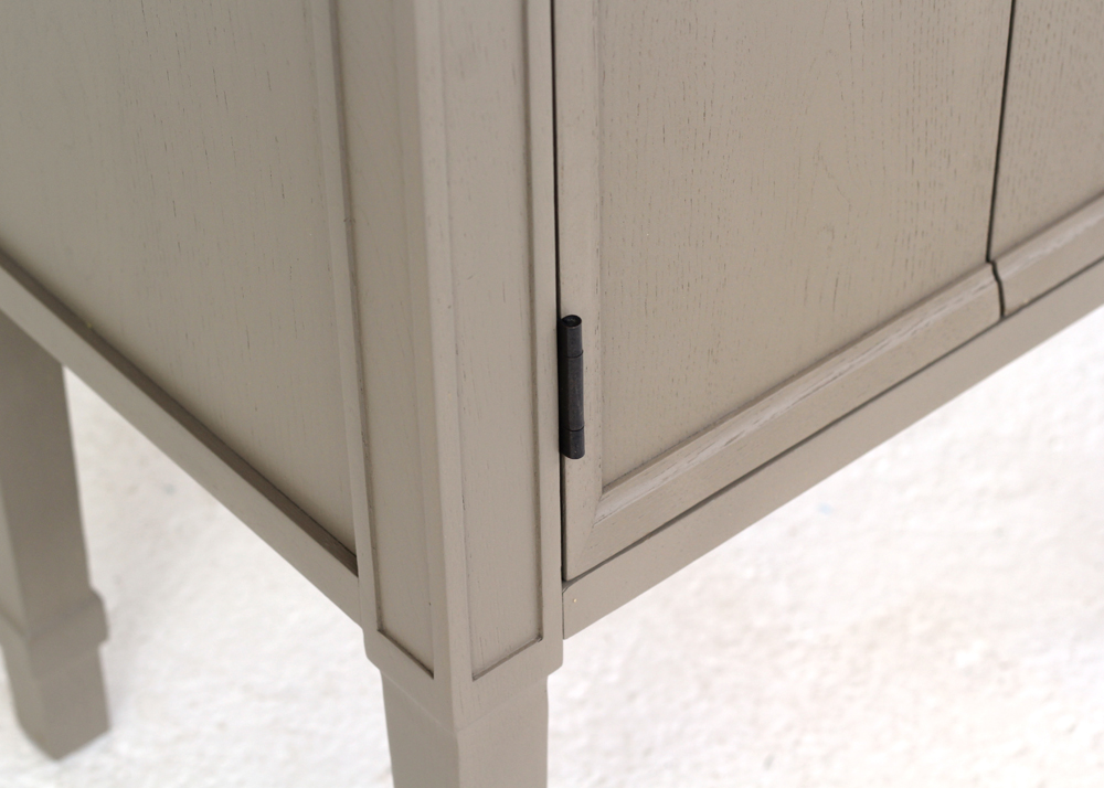 Elegant pedestal cabinet fitting detail