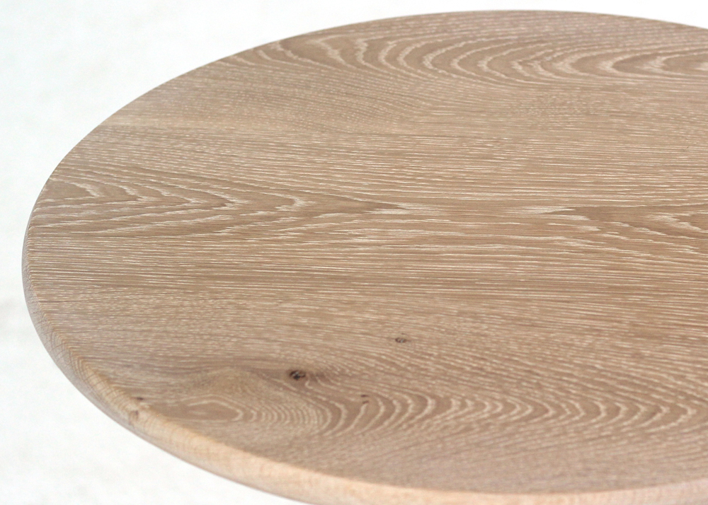 statesman wine table oak top close up